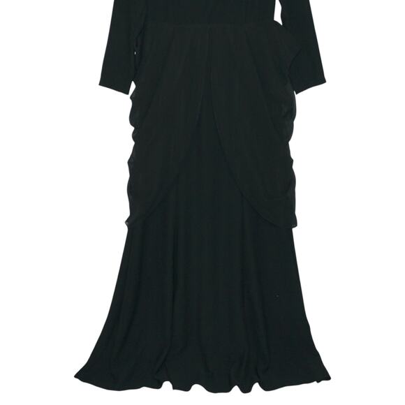 Modest Formal Black Dress with Pearl Details Size Large - Picture 5 of 14